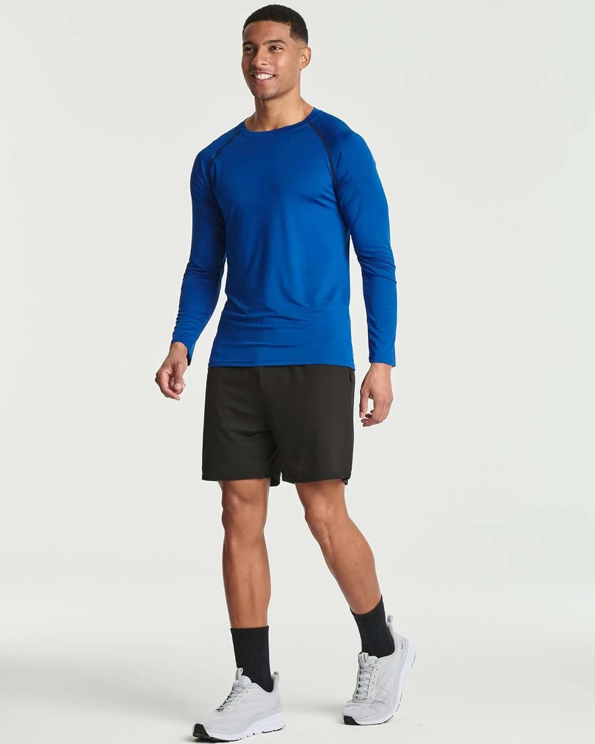Real Essentials 4 Pack: Men's Compression Long-Sleeve T-Shirt Athletic Cold Weather Baselayer (Available in Big & Tall)