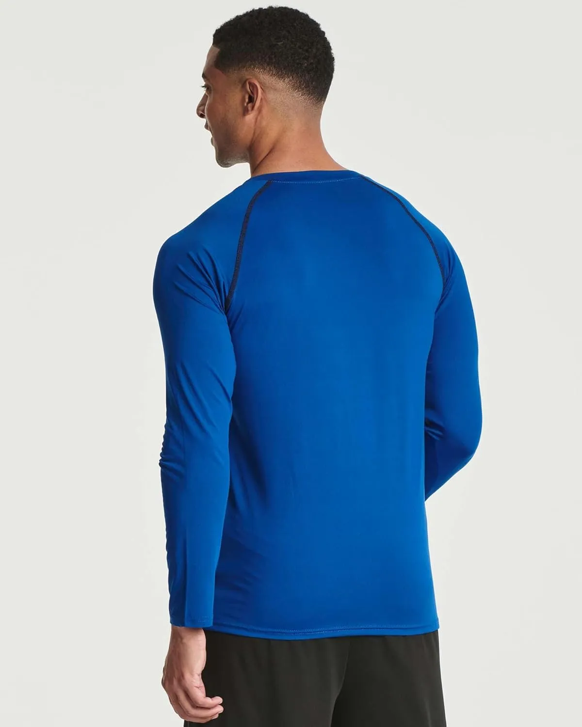 Real Essentials 4 Pack: Men's Compression Long-Sleeve T-Shirt Athletic Cold Weather Baselayer (Available in Big & Tall)