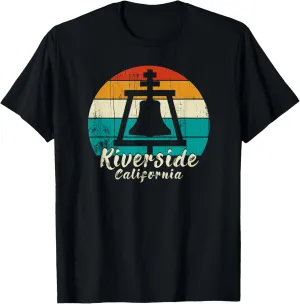 Riverside California vintage design with sunset T-Shirt