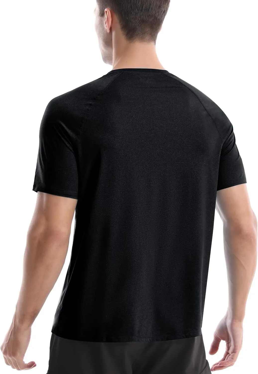 Roadbox Swim Shirts Short Sleeve for Men, Sun Protection UPF 50  Fishing Rash Guard, UV Gym Workout Shirt for Running Outdoor