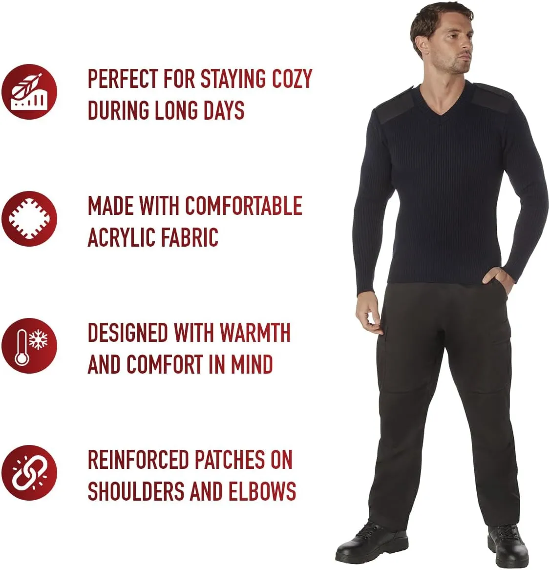 Rothco Acrylic V-Neck Sweater