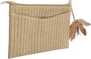 Rustic Straw Woven Clutch Bag for Women Straw Handbag Summer Beach Bag