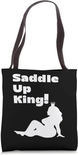 Saddle Up Daddy Ebony Queen Black Sexy Outfit Naughty Women Tote Bag