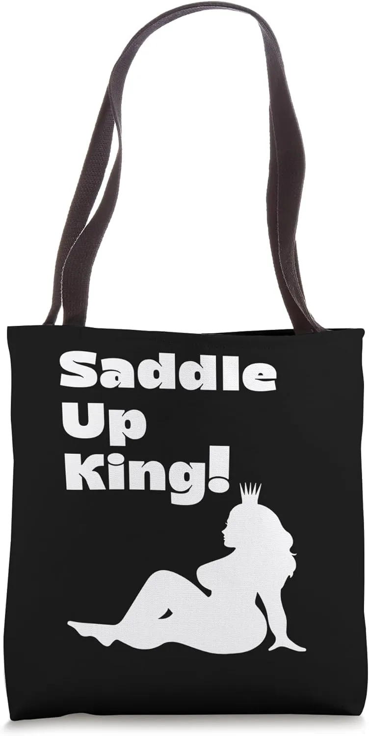 Saddle Up Daddy Ebony Queen Black Sexy Outfit Naughty Women Tote Bag