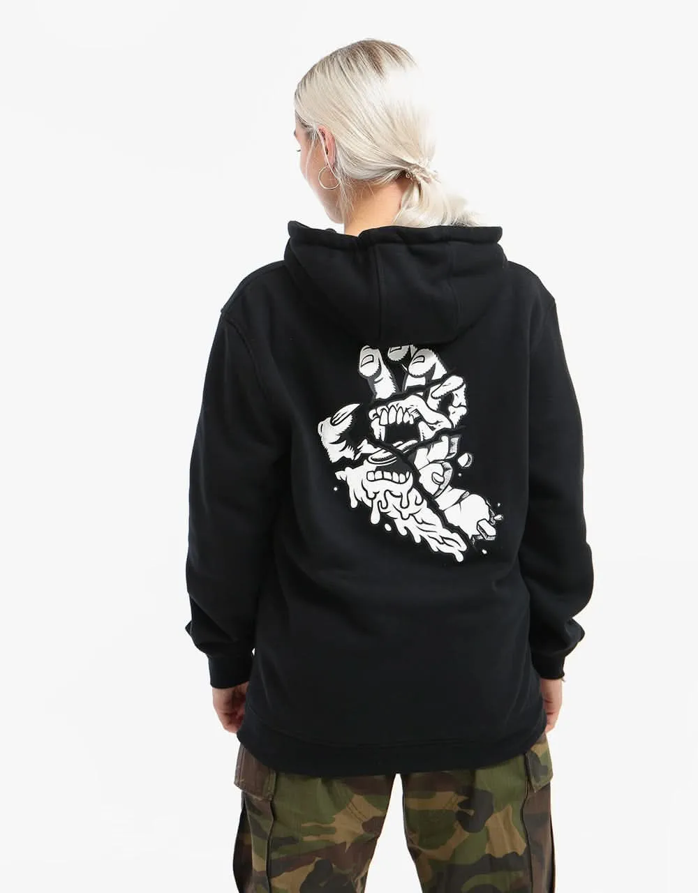 Santa Cruz Universal Hand Pullover Hoodie - Black