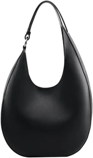 Shoulder Bags for Women Crescent Hobo Bags Genuine Leather Underarm Shoulder Purse with Zip Closure