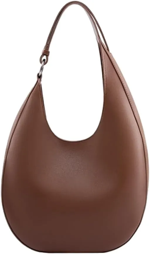 Shoulder Bags for Women Crescent Hobo Bags Genuine Leather Underarm Shoulder Purse with Zip Closure