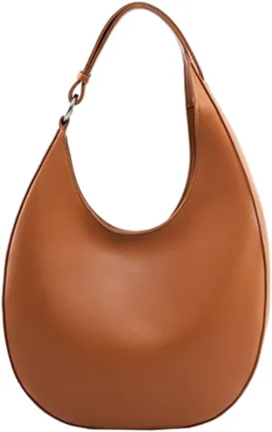 Shoulder Bags for Women Crescent Hobo Bags Genuine Leather Underarm Shoulder Purse with Zip Closure
