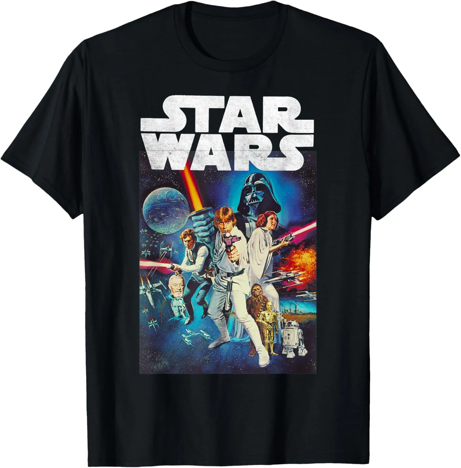 Star Wars Vintage Cast Poster Disney  T-Shirt