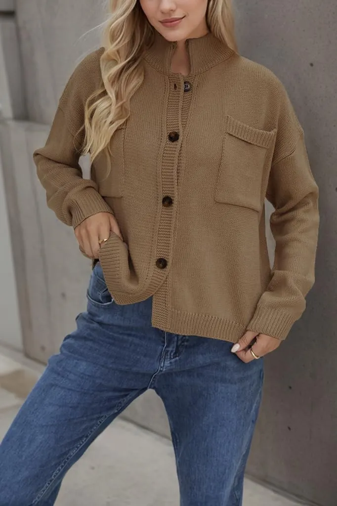 Sumleno Long Sleeve Cardigan Sweaters for Women Button Down Tops Vintage Grandpa Aesthetic Grunge Fall Winter Outfits