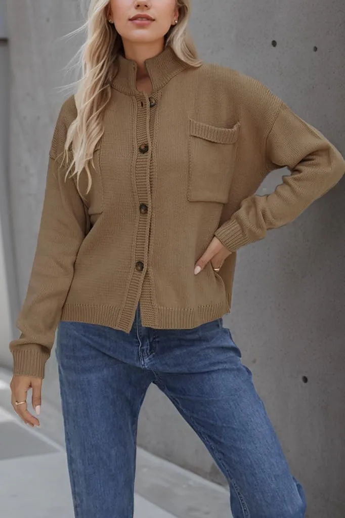 Sumleno Long Sleeve Cardigan Sweaters for Women Button Down Tops Vintage Grandpa Aesthetic Grunge Fall Winter Outfits