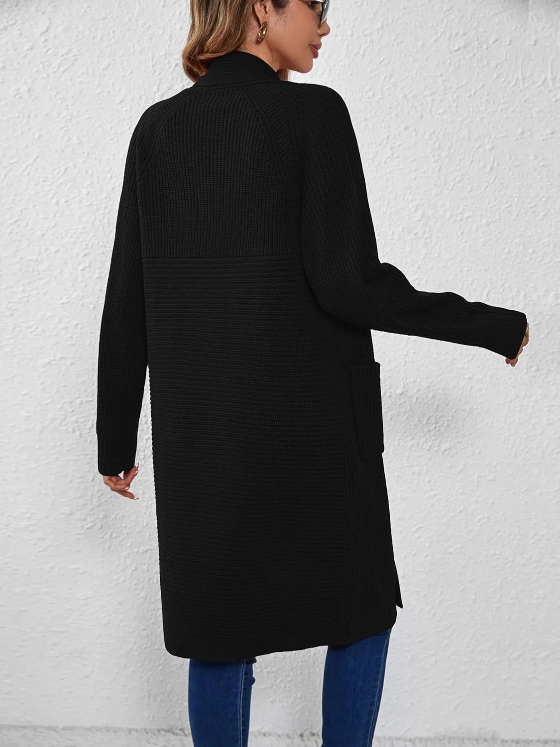 SuperPrity Cardigan Sweaters for Women Fashion 2024 Casual Open Front Knit Coat Long Sleeve Coatigan Jackets Fall Outwear