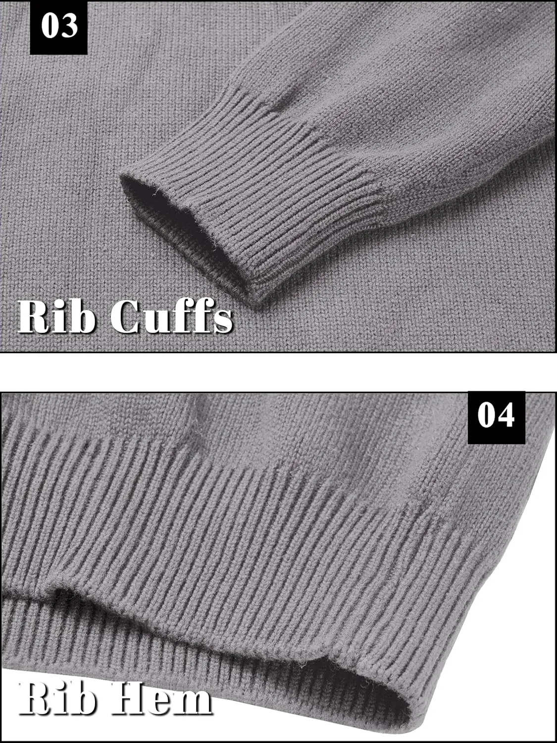 TACVASEN Mens Sweater Quarter Zip Pullover Cotton Long Sleeve Sweaters Striped Causal Pullovers Fall Winter Sweatshirt