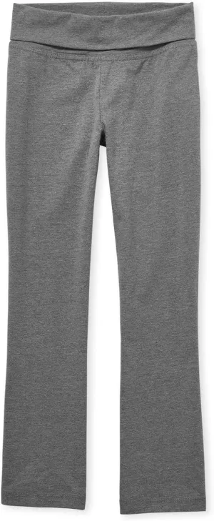 The Children's Place girls Active Foldover Waist Pants, Heather Gray Single, Medium US