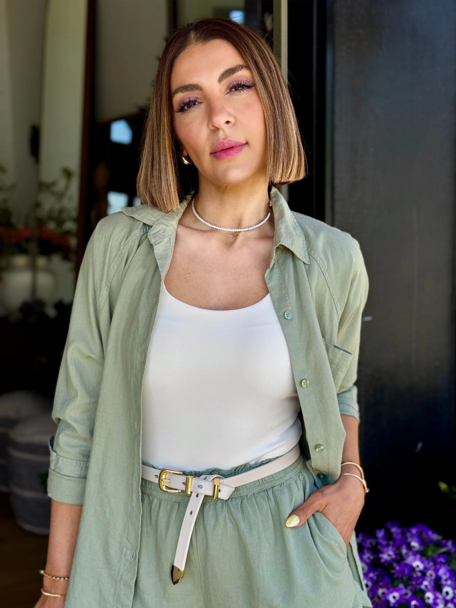 The Perfect Linen Top (Avocado) by Z Supply