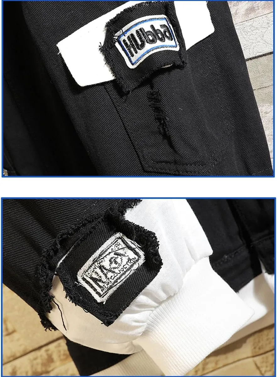 The SevenDeadly Sins Jeans Jacket Anime Meliodas Cosplay Denim Jacket Hoodie Casual Ripped Novelty Coat for Unisex