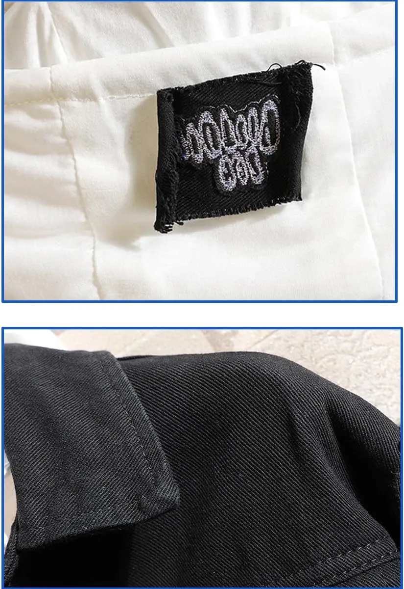 The SevenDeadly Sins Jeans Jacket Anime Meliodas Cosplay Denim Jacket Hoodie Casual Ripped Novelty Coat for Unisex