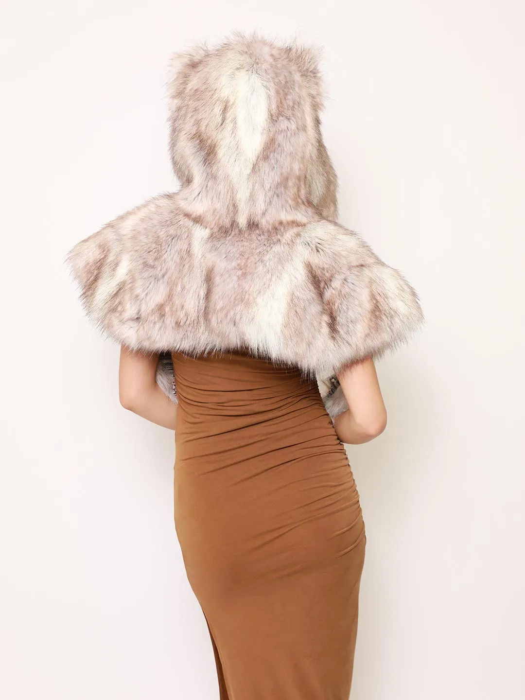 Timber Wolf Collector Faux Fur Shawl | Women's