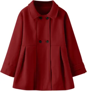 Toddler Baby Girl Spring Double Breasted Trench Coat Dress Long Sleeve Windbreaker Outerwear Trench Coat