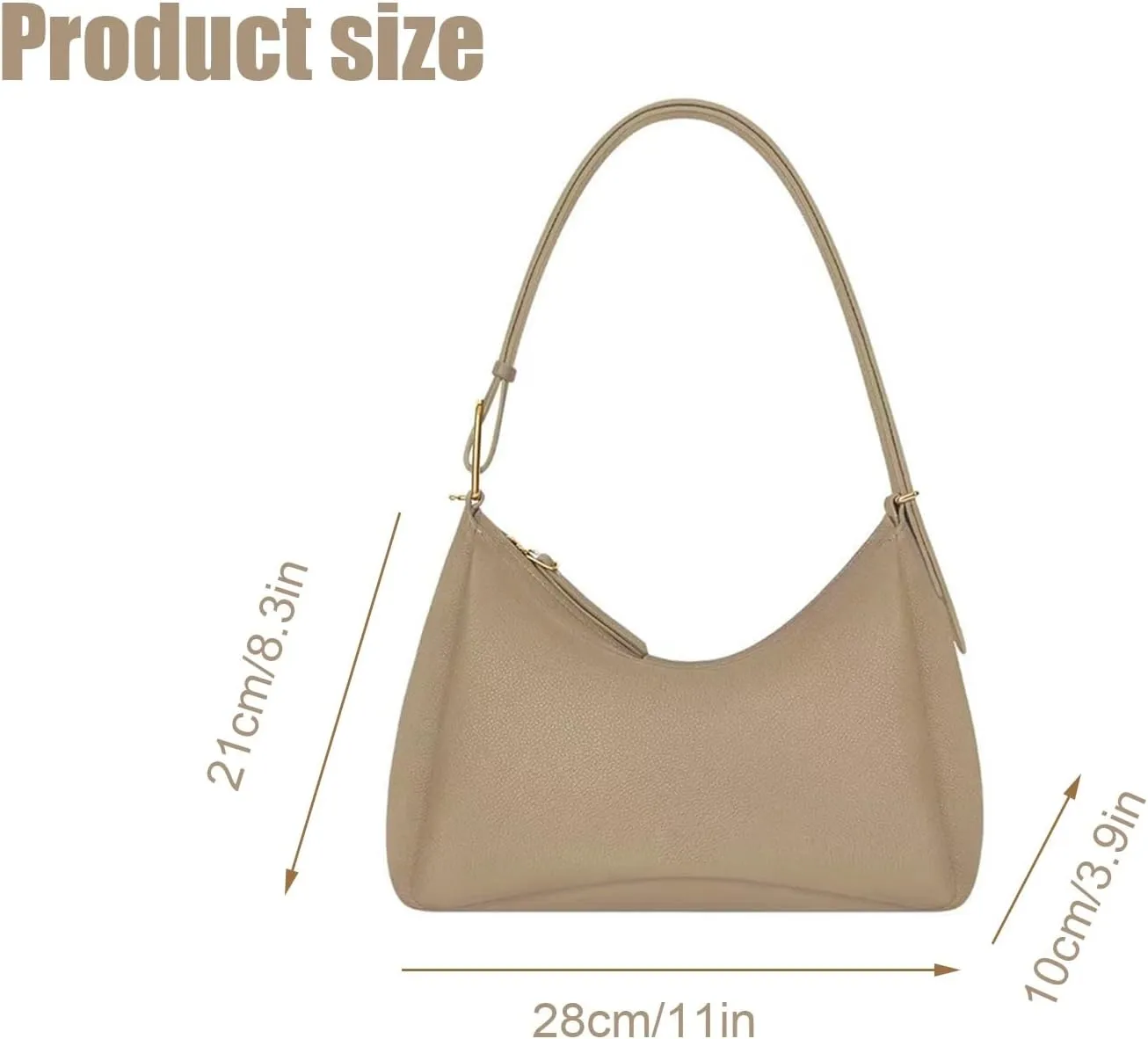 Trendy Leather Handbags,Crossbody Bags,Waterproof PU Shoulder BagMini Clutch Purse with Zipper Closure