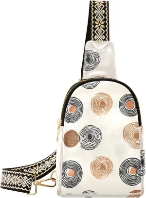 trendy Simple Boho Retro Circle hiking fanny pack fashion leather crossbody fanny packs for travel
