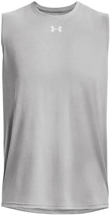 Under Armour Men's Team Tech Slvls Loose Grey Short Sleeve Shirt