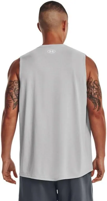 Under Armour Men's Team Tech Slvls Loose Grey Short Sleeve Shirt