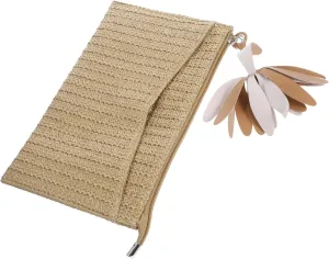 Unique Straw Bag Clutch Handmade Women's Handbag for Beach Parties Shopping