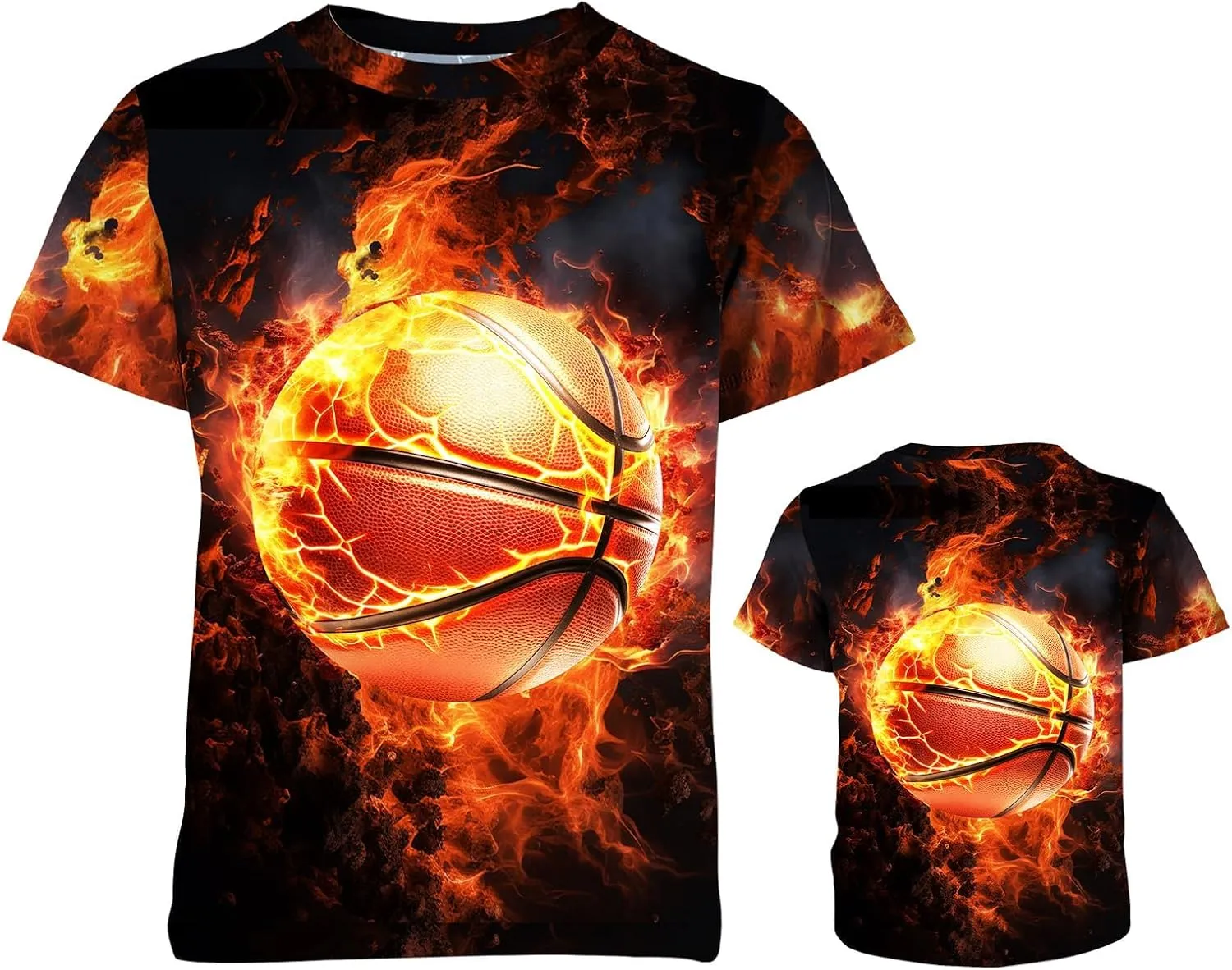 Unisex 3D Graphic Printed T-Shirts, Boys Girls Kids Crewneck Short Sleeve T Shirts, Cool Tees for 6-16 Years Teens