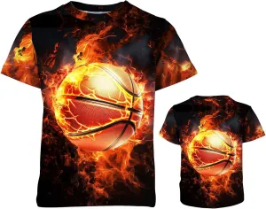 Unisex 3D Graphic Printed T-Shirts, Boys Girls Kids Crewneck Short Sleeve T Shirts, Cool Tees for 6-16 Years Teens