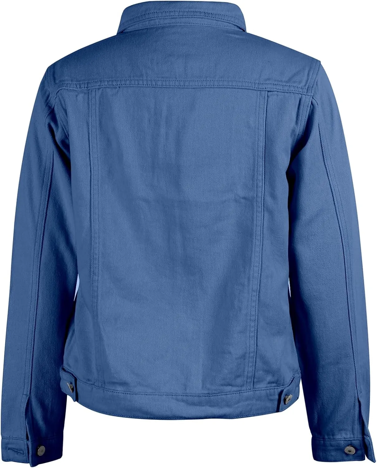 utcoco Women's Cropped Jean Jacket Long Sleeve Casual Button Down Denim Jacket