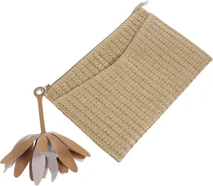 VALICLUD Imitation Straw Clutch Bag Ladies Straw Handbag Small for Beach Parties Handmade