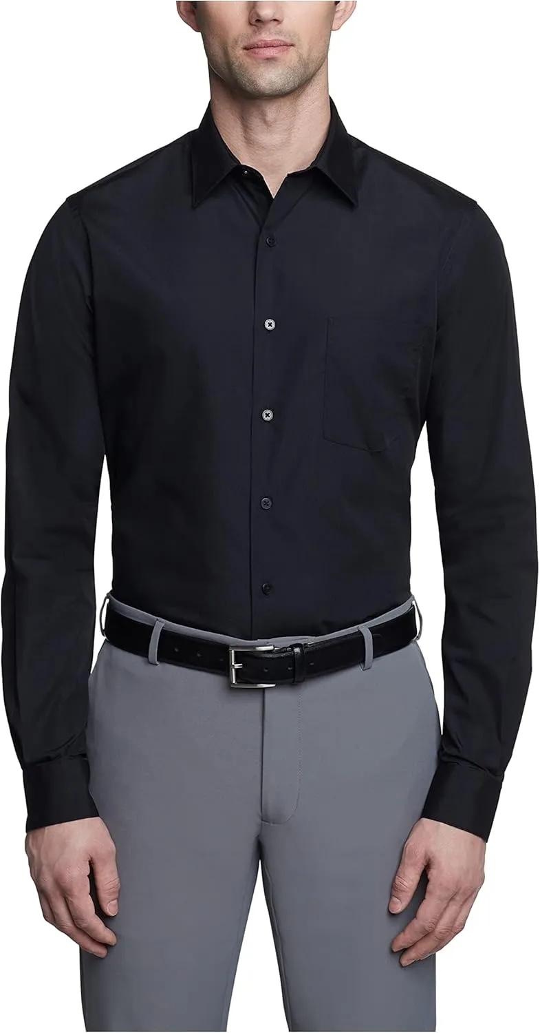 Van Heusen Men's Dress Shirt Fitted Poplin Solid