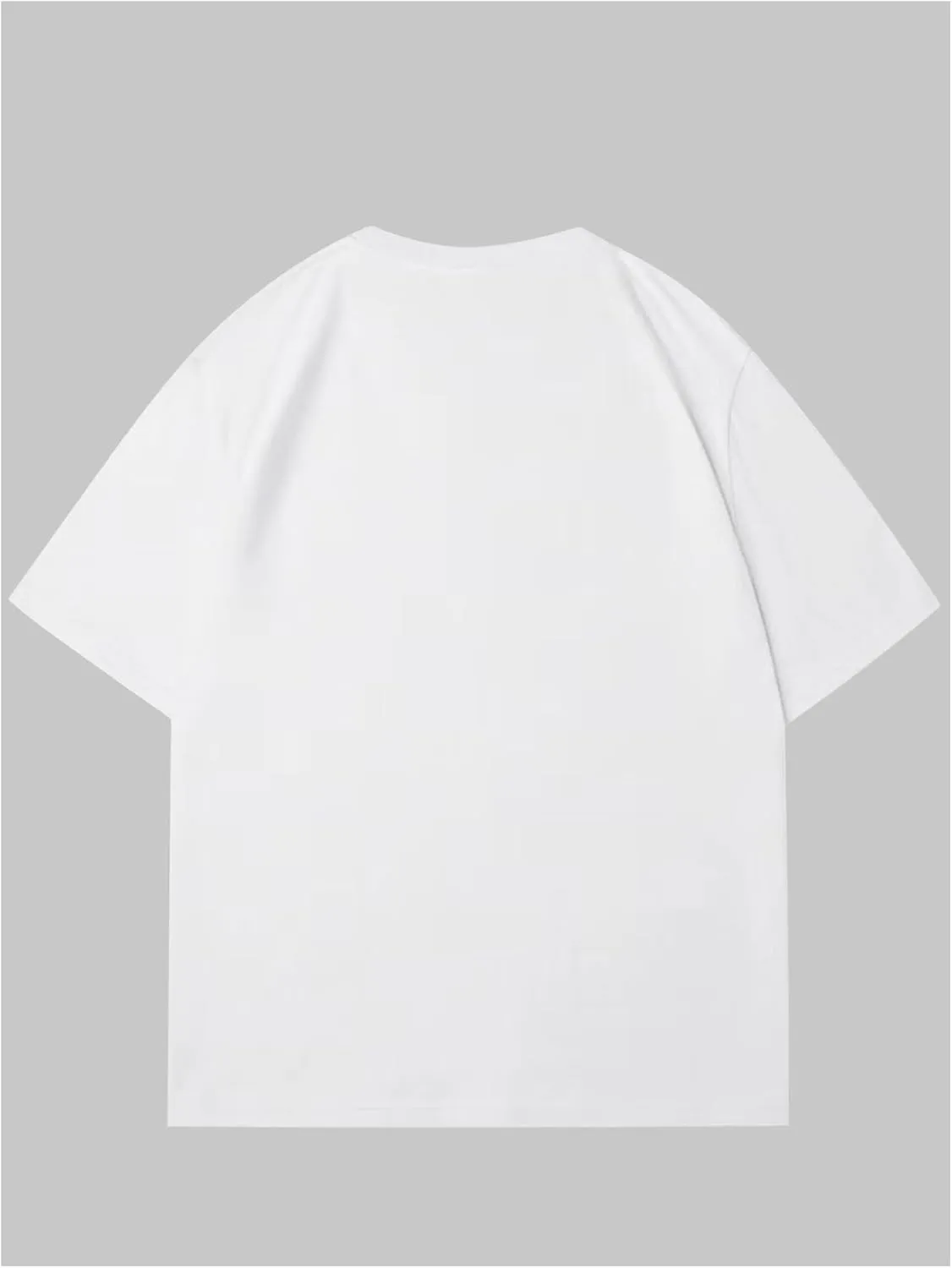 Verdusa Women's Fruit Letter Print Oversized T Shirt Retro Vintage Round Neck Drop Shoulder Tee Tops