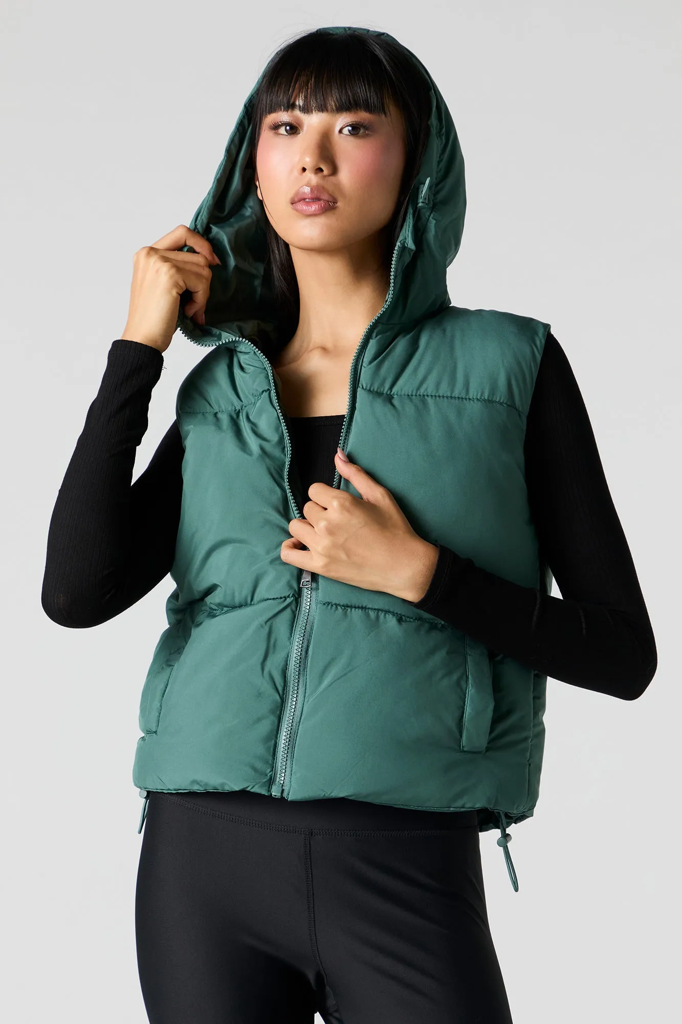 Veste bouffante à capuchon