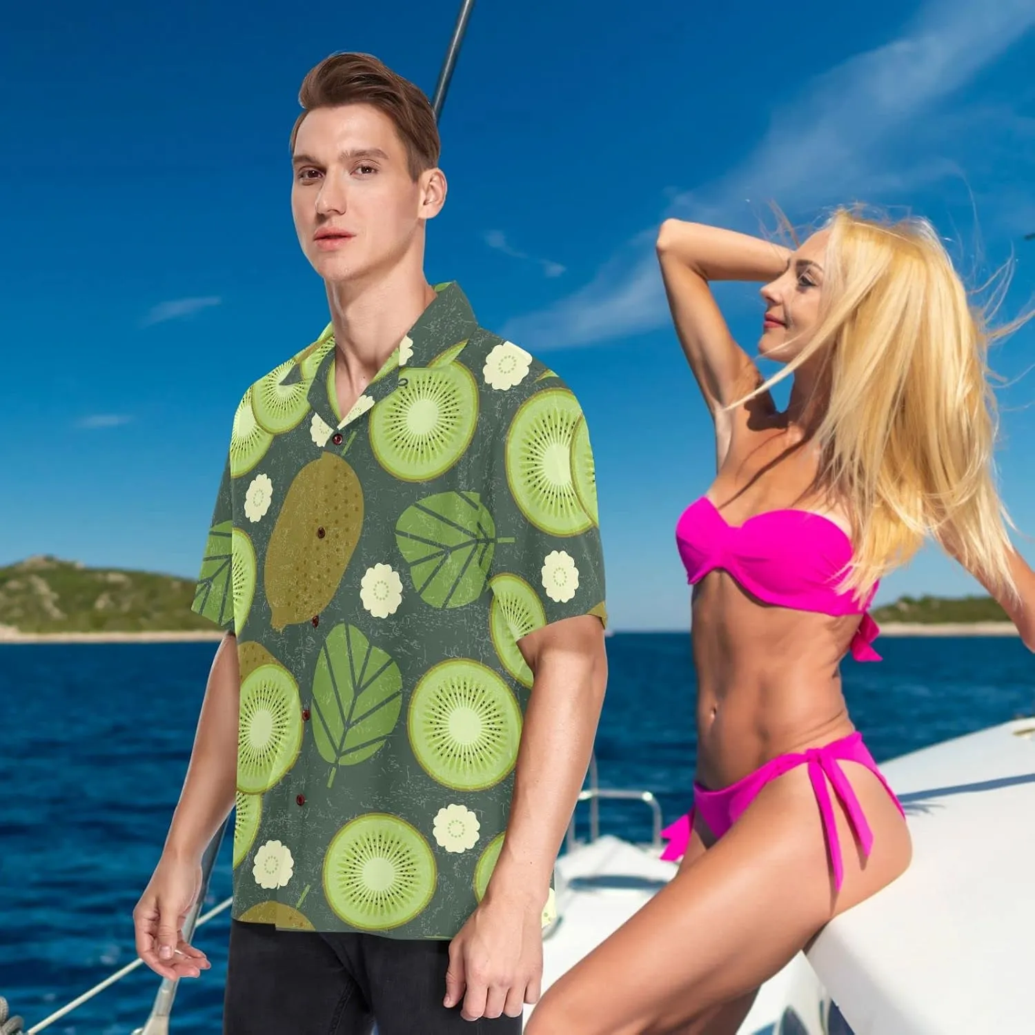 visesunny Hawaiian Bowling Shirts for Men Short Sleeve Regular Fit Summer Beach Casual Button Down Aloha Shirts S-3XL