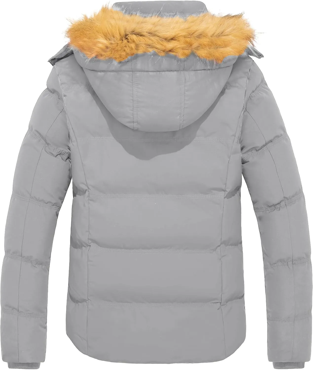 wantdo Men's Winter Puffer Jacket Thicken Winter Coat Warm Padded Jacket with Hood