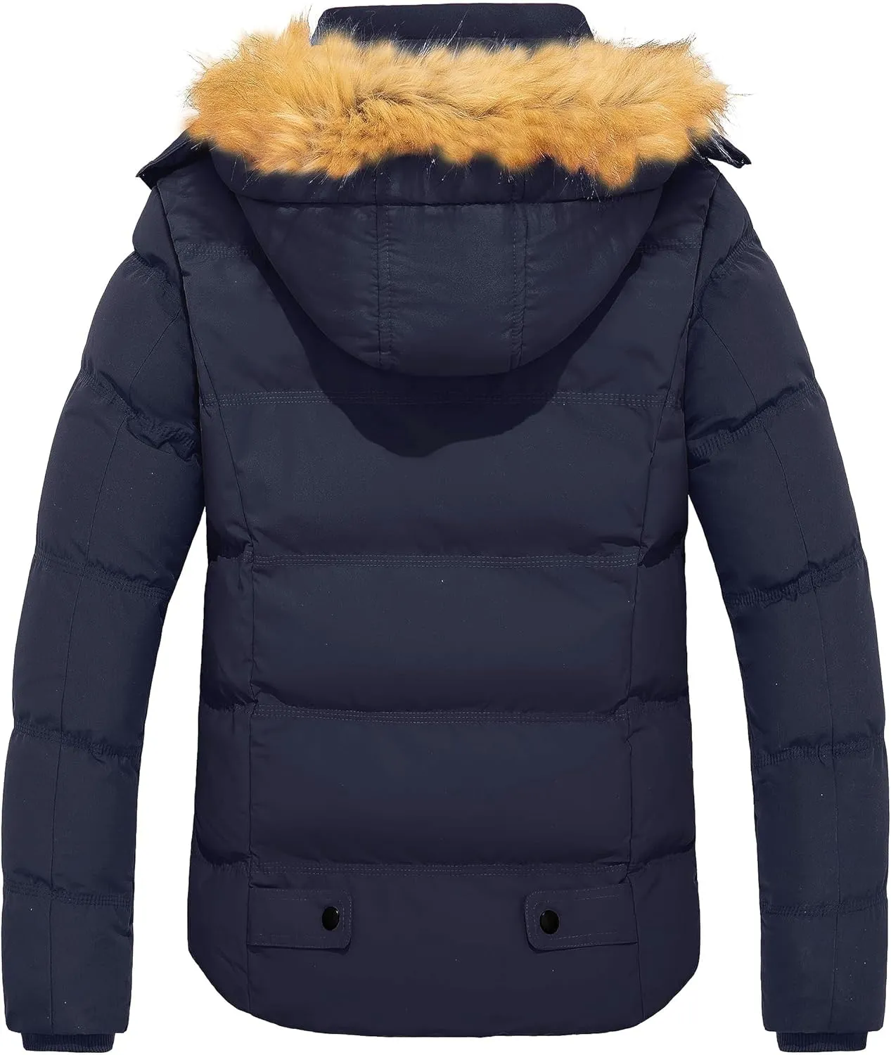 wantdo Men's Winter Puffer Jacket Thicken Winter Coat Warm Padded Jacket with Hood