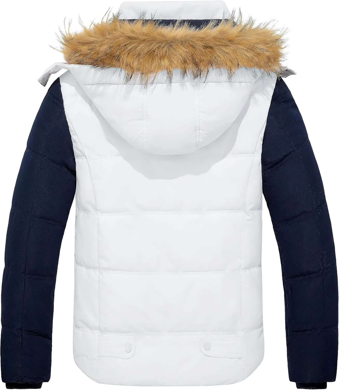wantdo Men's Winter Puffer Jacket Thicken Winter Coat Warm Padded Jacket with Hood