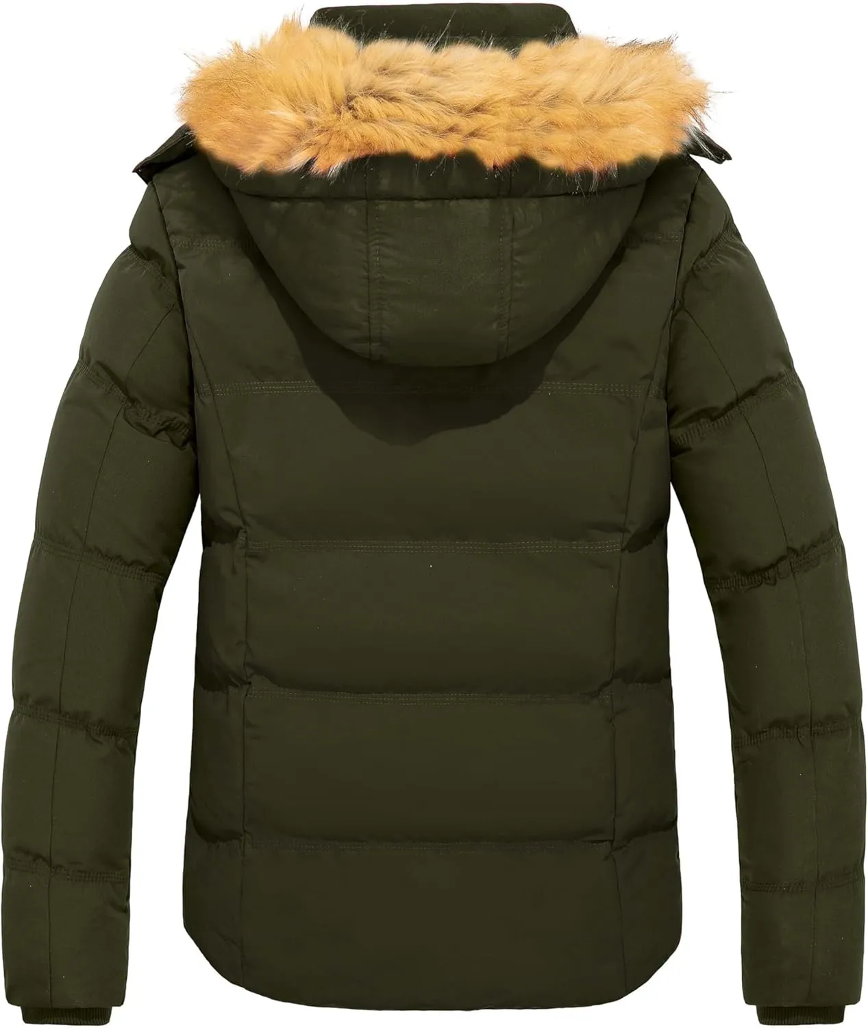 wantdo Men's Winter Puffer Jacket Thicken Winter Coat Warm Padded Jacket with Hood