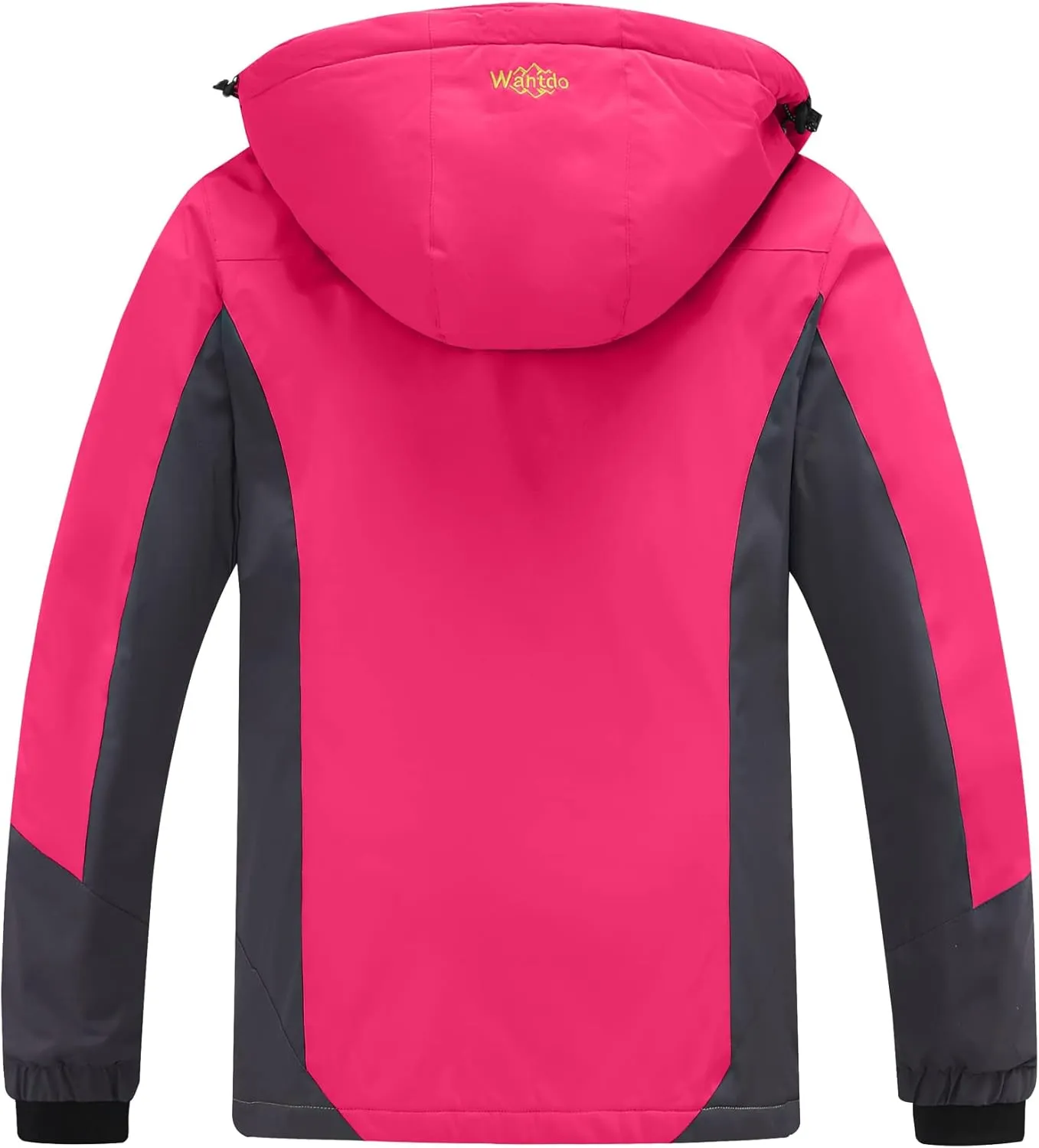 wantdo Women's Mountain Waterproof Ski Jacket Windproof Rain Jacket Winter Warm Hooded Coat