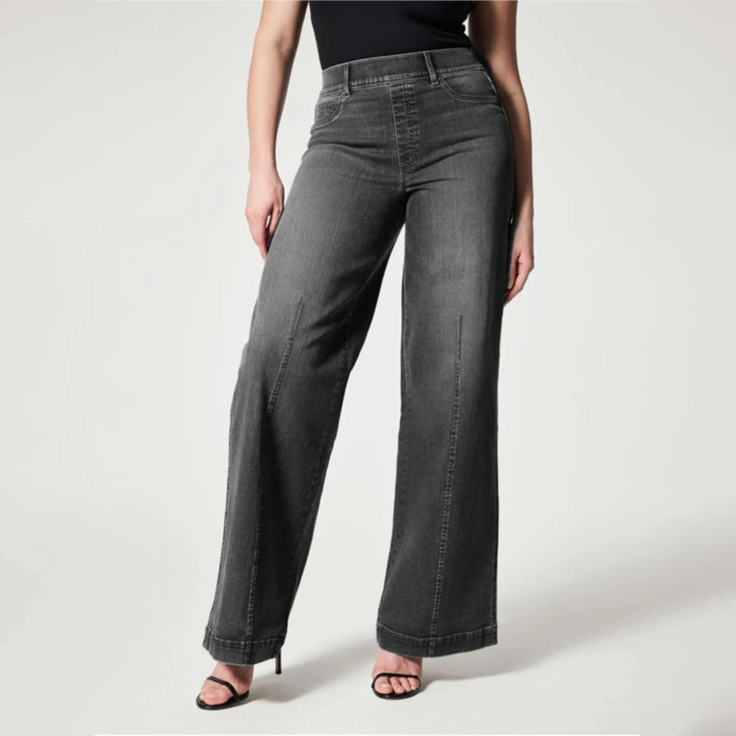 Women Jeans High Waisted Straight Wide Leg Pant Baggy Stretch Pants Casual Loose Business Outdoor Bottoms with Pocket