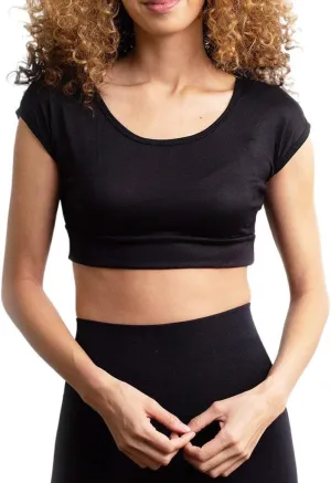 Women Tank Top Cami Layering HALFTEE Cap Sleeve Tee | Demi Crop Undershirt for Women & Teens XS-6X