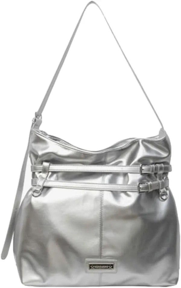 Women Vegan Leather Shoulder Bag Hobo Bag Trendy Tote Bag Purse Slouchy Crossbody Bag Adjustable Stap