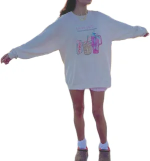 Women Y2K Oversized Sweatshirt Long Sleeve Crewneck Hoodies Cute Graphic Tee Shirts 2024 Fall Winter Pullover Tops