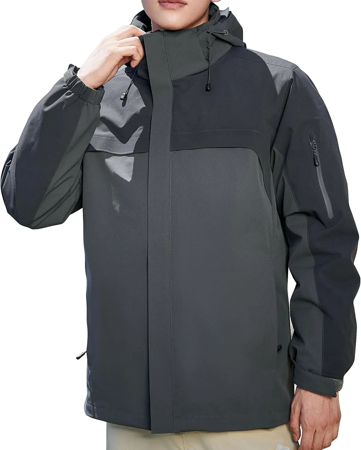 Women's 3-in-1 Waterproof Winter Jacket With Removable Inner Liner and Hooded Warm Jacket For Women