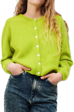 Womens Cardigan Sweaters Button Down Crew Neck Vintage Casual Knit Cardigan Lightweight Going Out Pullover Top