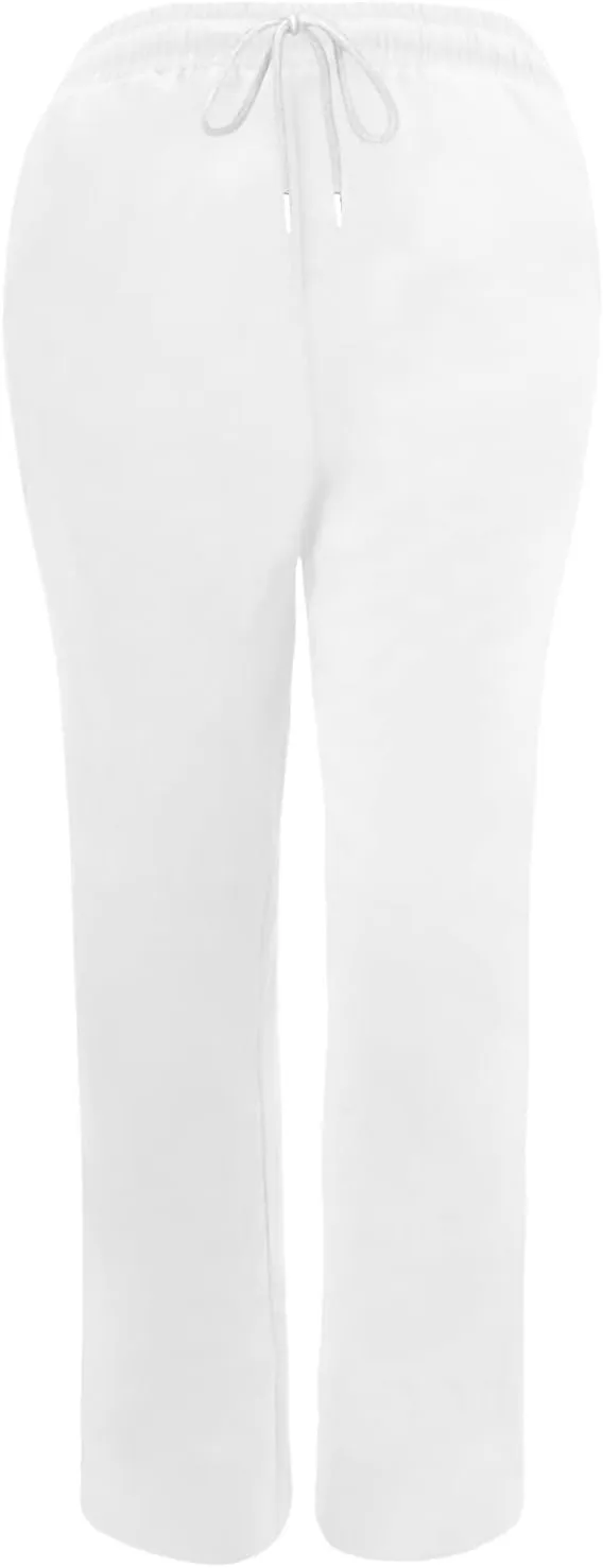 Womens Cotton Linen Pants 2025 Casual Elastic High Waisted Straight Leg Lounge Pant Summer Long Trousers with Pockets
