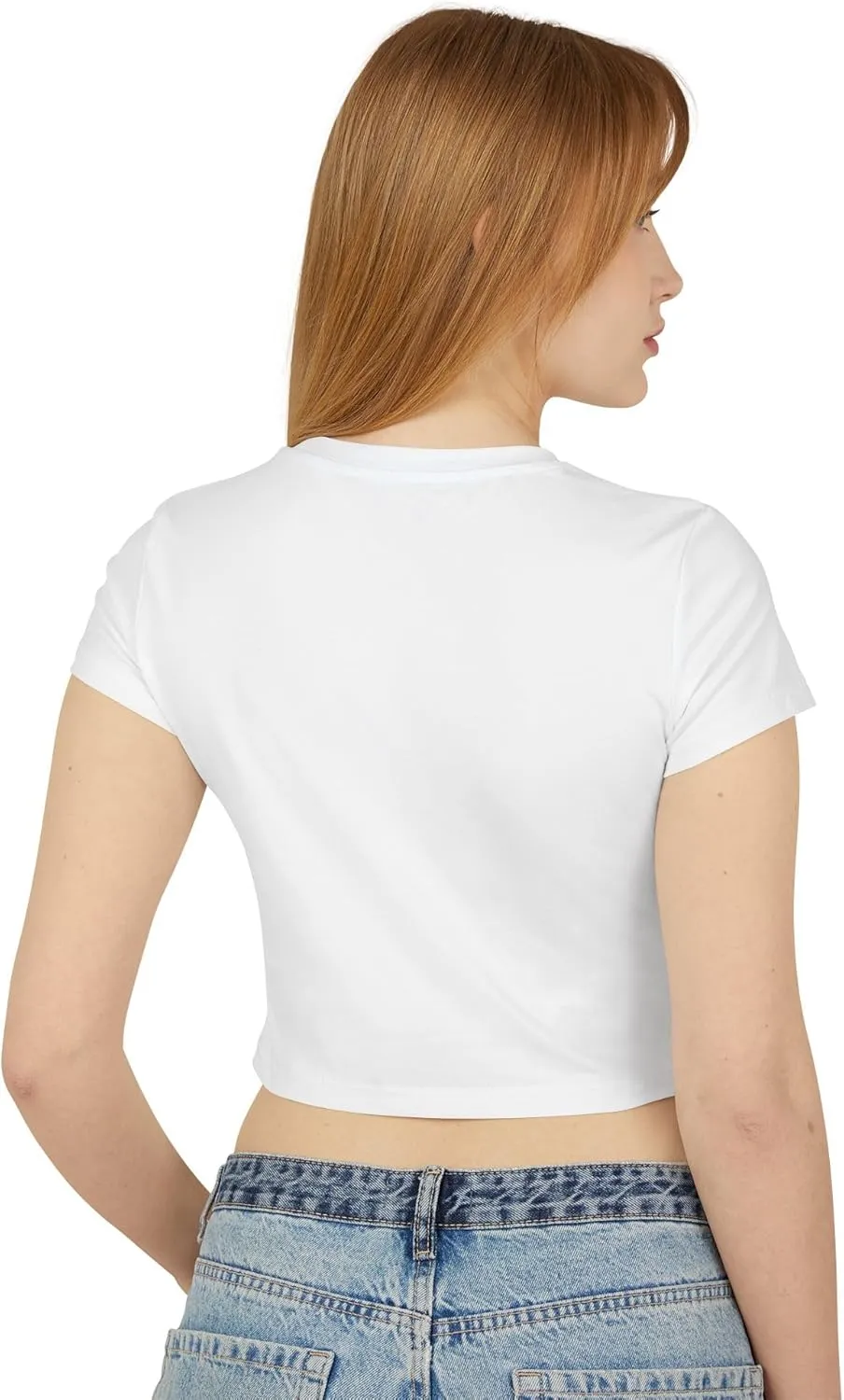 Women's Crop Top Tee, Summer Short Sleeve T Shirt, Slim Fit Graphic Letter Print, Sustainable Organic Cotton