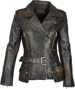 Womens Genuine Lambskin Leather Jacket | Classic rider leather jacket | Black Leather Jacket Women | Womens Leather Jacket